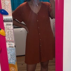 Burnt Orange Flowy Dress